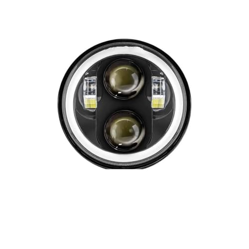 Phare avant moto projecteur 5-3/4" à anneaux lumineux pour Sportster