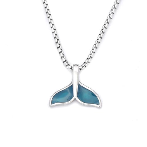 Collier homme pendentif baleine bleue pour soirées et fêtes