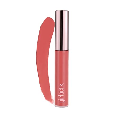 Girlactik Long Lasting Matte Lip Paint Liquid Lipstick in Allure- Long wearing, Smooth Application, Pigmented, Non-Crack Formula, Lightweight, 7.5 ml / .25 oz, (Ooh la la)