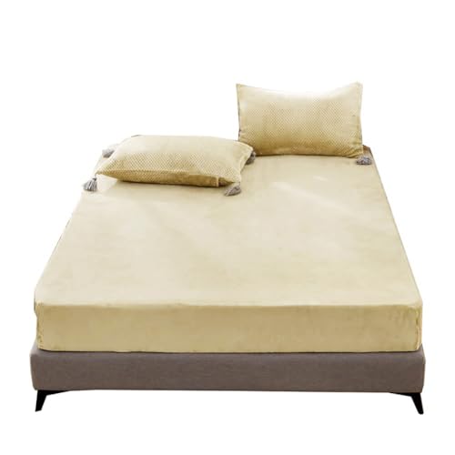 ボックスシーツ ワイドキング 冬 あったか 極細マイクロファイバー極暖 吸湿発熱 マチ30cm ベッドシーツ 厚手 静電気防止 フランネル 毛抜けにくい 柔らかい 洗える 防ダニ もこもこ 長期耐久性 200×200cm ベージュ