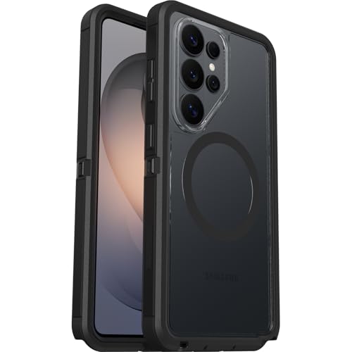 Otterbox Funda Defender Series Pro XT con imanes para Samsung Galaxy S26 Ultra, Resistente a Golpes y caídas, Testada 7X con estándares Militares anticaídas, Transparente/Negro, Sin Caja Retail