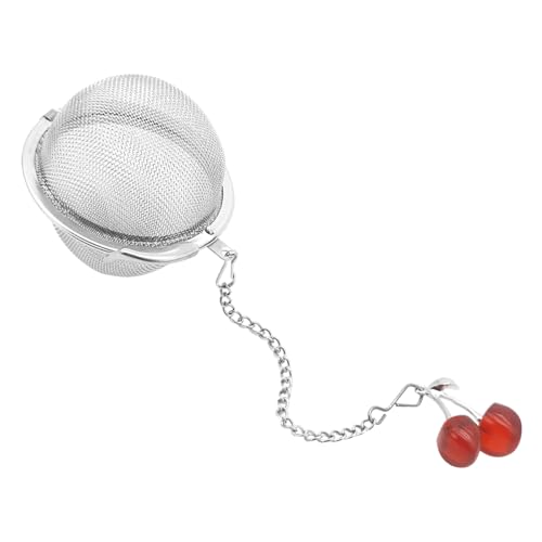 Cute Tea Infuser, Cherry Tea Balls Tea Diffuser Stainless Steel Mesh Ball Tea Strainers for Loose Tea and Spices & Seasonings (Red Cherry)