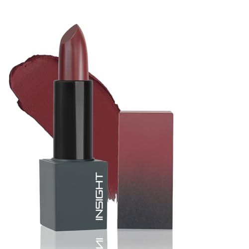 Image of INSIGHT Velvet Matte Lipstick (First Kiss) | Long Lasting, Smudge-Proof & Non-Drying | Enriched with Cocoa Butter, Argan Oil & Vitamin E | Smooth Application, Bold Pigment - 3.8g