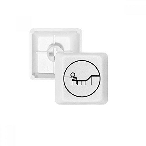 Keycaps PBT Roller Coaster Clavier Mécanique Blanc pour remplacer une touche usée sans marquage