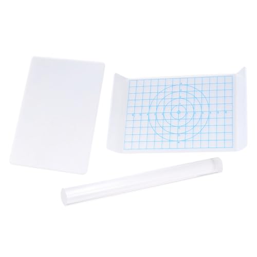 AUTSUPPL 3-pc Set Acrylic Clay Rolling Board Manual Clay Roller for DIY Pottery Tools