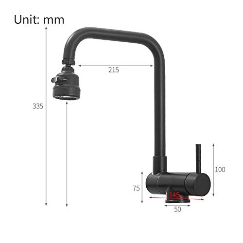 Robinet de cuisine pliable pour fenêtre basse avec buse 3 modes anti-éclaboussures - 5