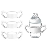 UWSTE 3Pack Baby Bottle Silicone Handles for Tommee Tippee Bottle, Easy Grip Lightweight Bottle Handle Small Hand Gripping for Self Feeding