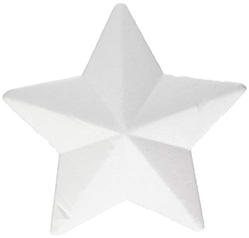 GLOREX 6 3803 824 polystyrène, étoile, polystyrène, Blanc, 20 x 20 x 5 cm