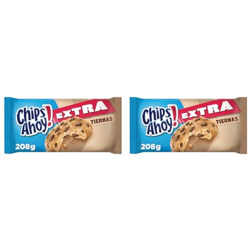 Chips Ahoy! Extra Tiernas Galletas Cookies Americanas con Pepitas de Chocolate 208g (Paquete de 2)