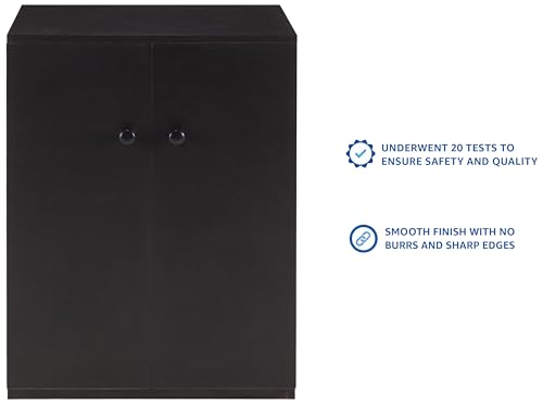 Image of Amazon Brand - Solimo Engineered Wood 2 Door Shoe Rack | Wenge | 43D x 60W x 81H cms