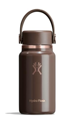 Image of Hydro Flask Micro Bottle - Leak Proof Purse or Pocket Flask - Insulated Mini Water Bottle 6.7 Oz Chocolate Rose Gold