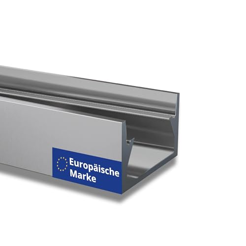 INNOVATE Profilo alluminio per strisce LED Calpestabile 2M (1 x 1,7 x 200 cm) Luci da esterno Profilo striscia LED incasso Profilati alluminio Luce da terra garage Luci per pavimento