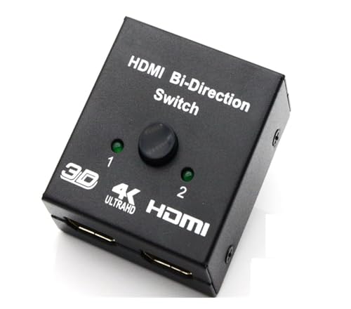 Bi-Direction 4K Switcher 2 en 1 out -Compatible Splitter 1x2/2x1 Adapter out Converter for PS4 TV Box para computadora portátil, TV, proyector