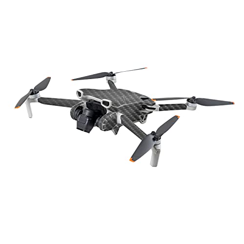 Image of MightySkins Carbon Fiber Skin Compatible with DJI Mini 3 - Black Wood | Protective, Durable Textured Carbon Fiber Finish | Easy to Apply | Made in The USA