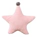 Nunbee Oreiller Couronne Lunaire Star Instagram Peluche Poupée Cadeau Nursery Enfants Coussin Decoration canapé Voiture scandinave Deco Décoration, Étoile Rose à Cinq Branches 45*50cm