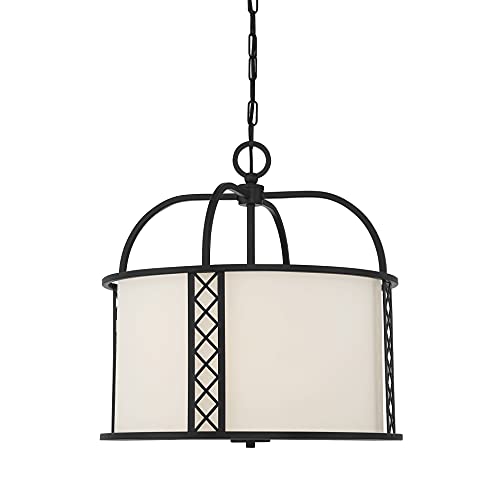 Savoy House 7-8202-3-89 Rockford 3-Light Pendant Light In Matte Black (18" W X 18" H) #TOP11