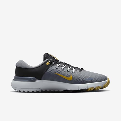 Nike Free Golf NN Golf Shoes (FN0332-003, Black/Cool Grey/Pure Platinum/Infinite Gold) Size 11.5