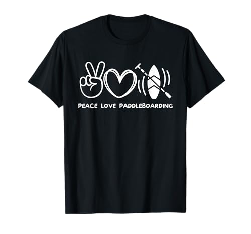 Peace Love Paddleboarding Retro Paddleboarding Lover T-Shirt