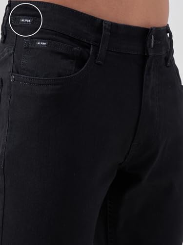 Image of Highlander Mens Slim Fit Denim Jeans for Man | Black Jeans Pant | Stylish Casual Wear for Everyday Comfort |Jeans for Man