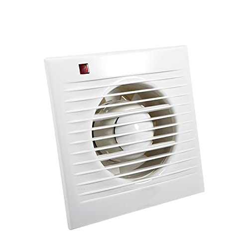 Extractor de ventilación de 4" para baño, cocina y ventana, montaje en pared o techo, color blanco miniatura 2