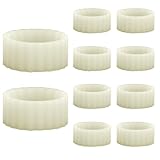 10Pcs Rubber Candle Hugger Grippers - Candle Holders for Taper Candles Holder Drip Protectors Ivory Rubber Plastic Candles Base Accessories for Weddings and Home Decor Gifts Secure Placement