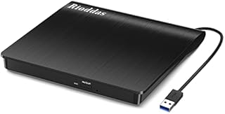 External CD Drive USB 3.0 Portable CD DVD +/-RW Drive DVD/CD ROM Rewriter Burner Writer Compatible with Laptop Desktop PC Windows Mac Pro MacBook