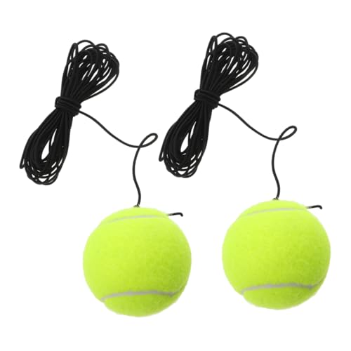 FOMIYES 2pcs Tennis Training Aid with Rebound Ball Tennis Trainer Rebound Ball Set Tennis Practicing Device for Singles