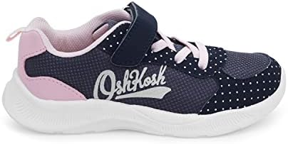 OshKosh B'Gosh Girls Retra Sneaker, Navy/Silver, 9 Toddler | Image 2