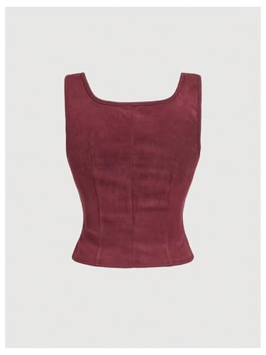 GORGLITTER Women's Sleeveless Western Cowgirl Rodeo Outfit Lace Up Vest Tops Pirate Renaissance Peasant Bodice 20252