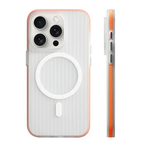 Coque effet givré iPhone 14 orange aux finitions haute résistance