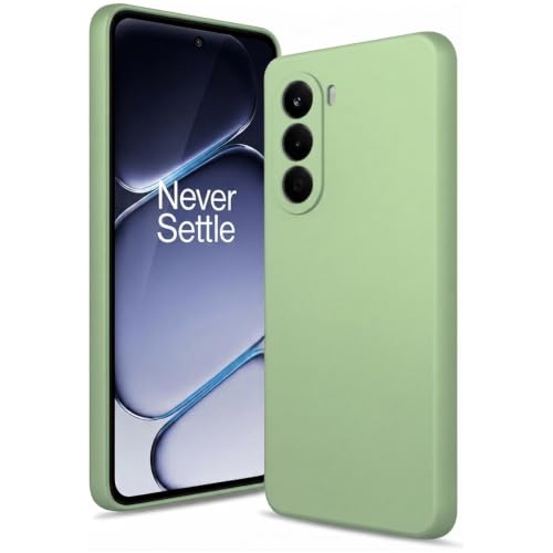 Image of DIZORO Microfiber Candy Compatible for Oneplus Nord ce6 lite 5G Smooth Touch Cushion Liquid Soft Silicone Gel Rubber Phone Case Non-Slip Full Body Protective Shockproof Back Cover - Matcha