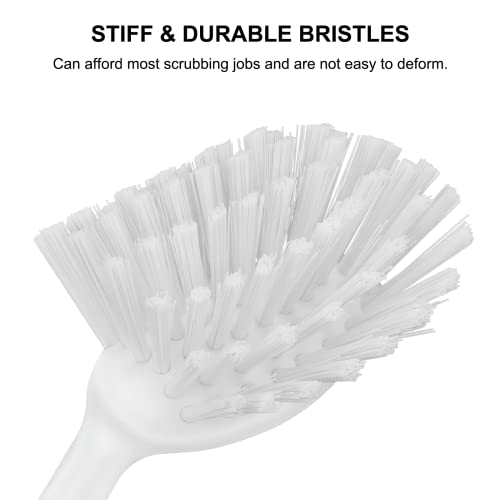 Setsail Dish Brush With Handle, 2 Pack Stiff Bristles Dish Scrubber With Built-In Scraper Dish Scrub Brushes For Cleaning Dishes, Pots And Pans, Kitchen Sink #TOP2