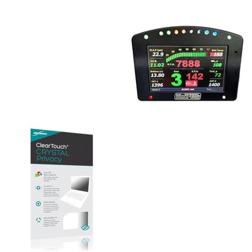 BoxWave Screen Protector Compatible with Microtech Pro Dash Logger Gen2 (5 in) - ClearTouch Crystal Privacy (2-Pack), Privacy Screen Protector Flexible Film Clear