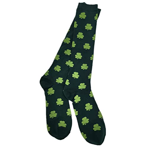 Medias para mujeres irlandesas y niñas, calcetines de moda festivos, calcetines de rayas medias para hombres y mujeres (A, talla única)