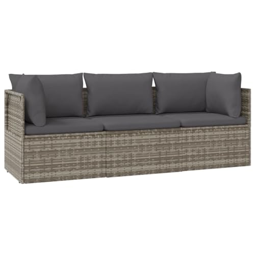 vidaXL Gartenmöbel 3-TLG. mit Kissen Lounge Sofa Sitzgruppe Gartenset...