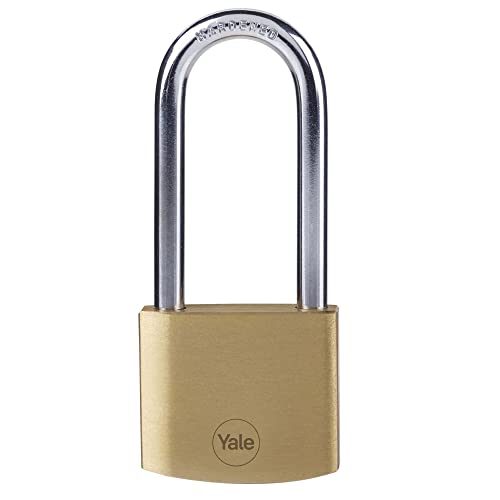 Image of Yale - Y110B /40 /152 /1 Standard Security 40mm Brass Padlock with Long Shackle - Long Hardened Steel Shackle - 3 Keys