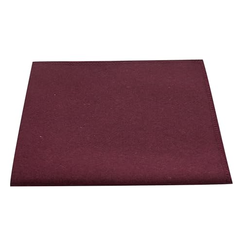 King & Priory Burgundy Wool Pocket Square, Handkerchief