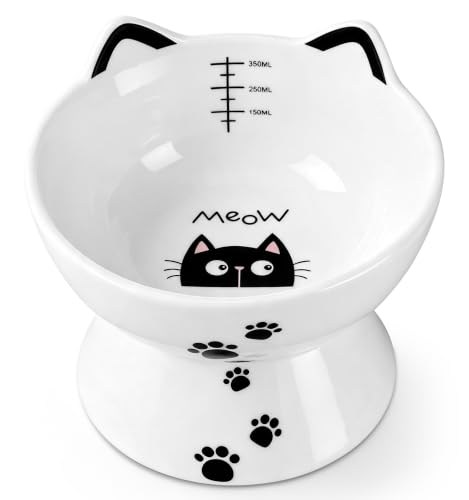 Yedio Porcelain Raised Cat Bowl, No Spill Cat...