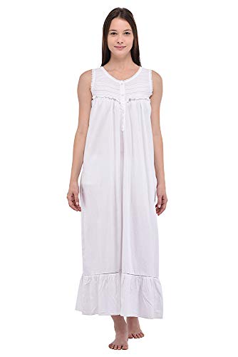 Chemise de nuit blanche Allée du Coton en textile noble et pur