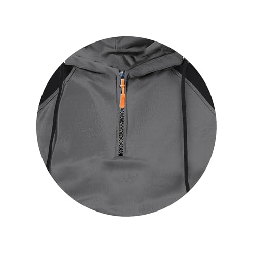 Men's Tactical Quarter Zip Hoodie Casual Fleece Raglan Sleeve Long Sleeve Sweatshirt with Pockets3