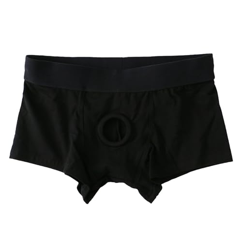 Men Sexy Cotton Open Front Hole Low Waist Underwear Lingerie Panties Boxers Shorts3