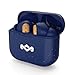 House of Marley Little Bird True Wireless Earbuds, Touch Controls, Built-in Mic, 24 Hours Playtime with Case, USB-C Quick Charge, Sustainable Materials, Movie and Gaming Mode (Blue)