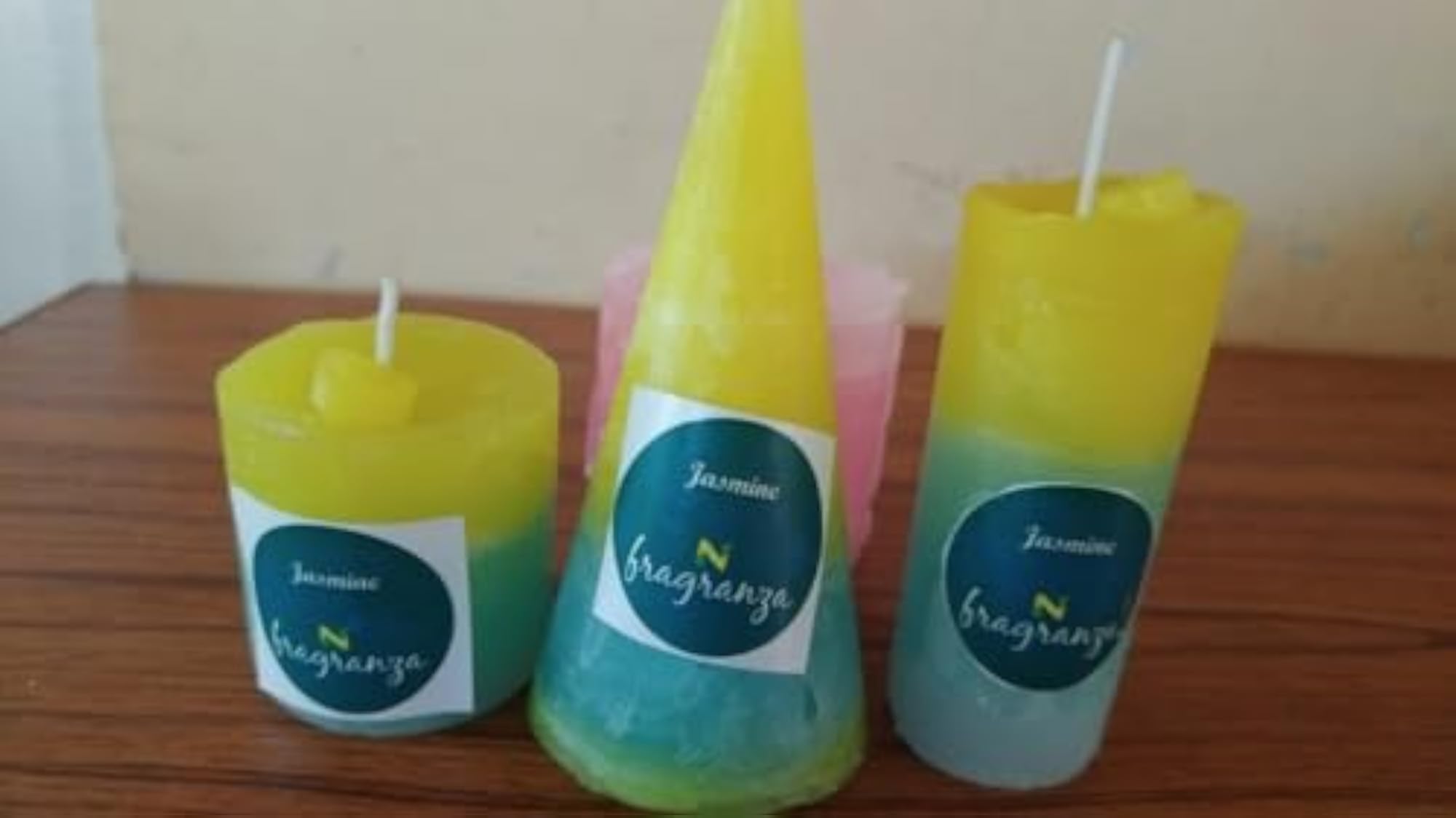Lemon Cone Candle, Decorative Gift Option