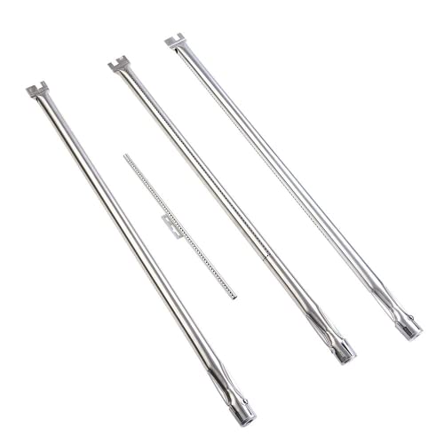 Gassaf 22.5 Inch Flavorizer Bars And 28 1/8 Inch Burner Tube Set Replace For Weber Spirit E-310, E-320, Genesis Silver B C, Spirit 700, Weber 900, Parts Kit Replace For Weber 7536 65903 7508 #TOP5