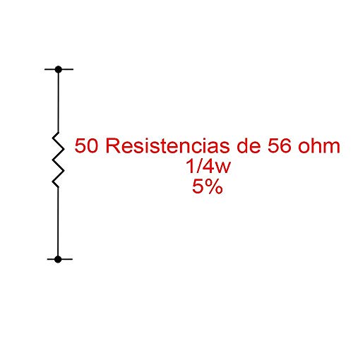 50X Resistencias de carbón 56 Ohm 1/4W 5%