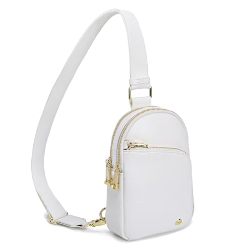 Image of INICAT Travel Sling Bag, Anti Theft Crossbody Bag for Women | RFID Blocking, 8 Card Slots, Back Zippered Pocket, Metal Zippers,Switchable Strap