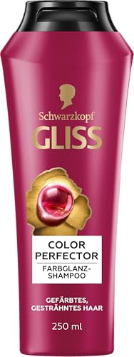 Gliss Shampoo Color Perfector (250 ml), Haarshampoo mit Hyaluron-Komplex & Cranberry-Extrakt, Color Shampoo für coloriertes, gesträhntes und gefärbtes Haar