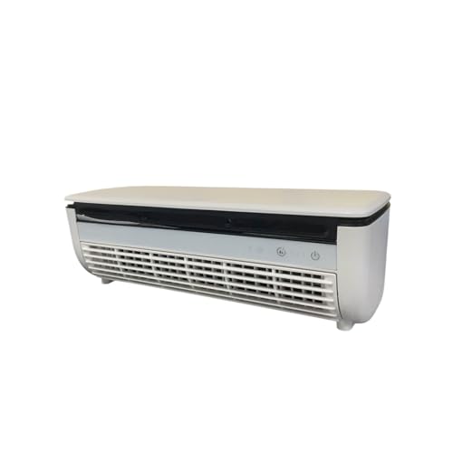 Wireless Charging Air Conditioner Fan Portable, Wall-Mounted Air Conditioner Fan, Mini No‑Drill Wall AC Unit with 6000 mAh Rechargeable Battery Easy to Install, for Kitchen & Bedroom Use (White)