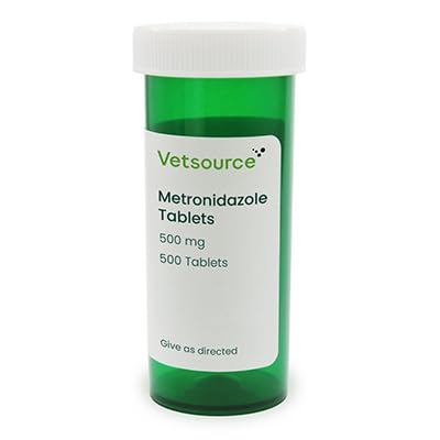 Metronidazole Tablets for Dogs, Cats, and Horses, 500 mg, 500 Tablets