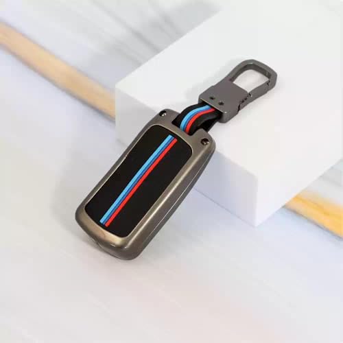 Image of Metal Keycover for Punch, Harrier, Nexon, Altroz, New Safari, Tiago, Tigor - 3 Button Flip Key (Metal Silicon)